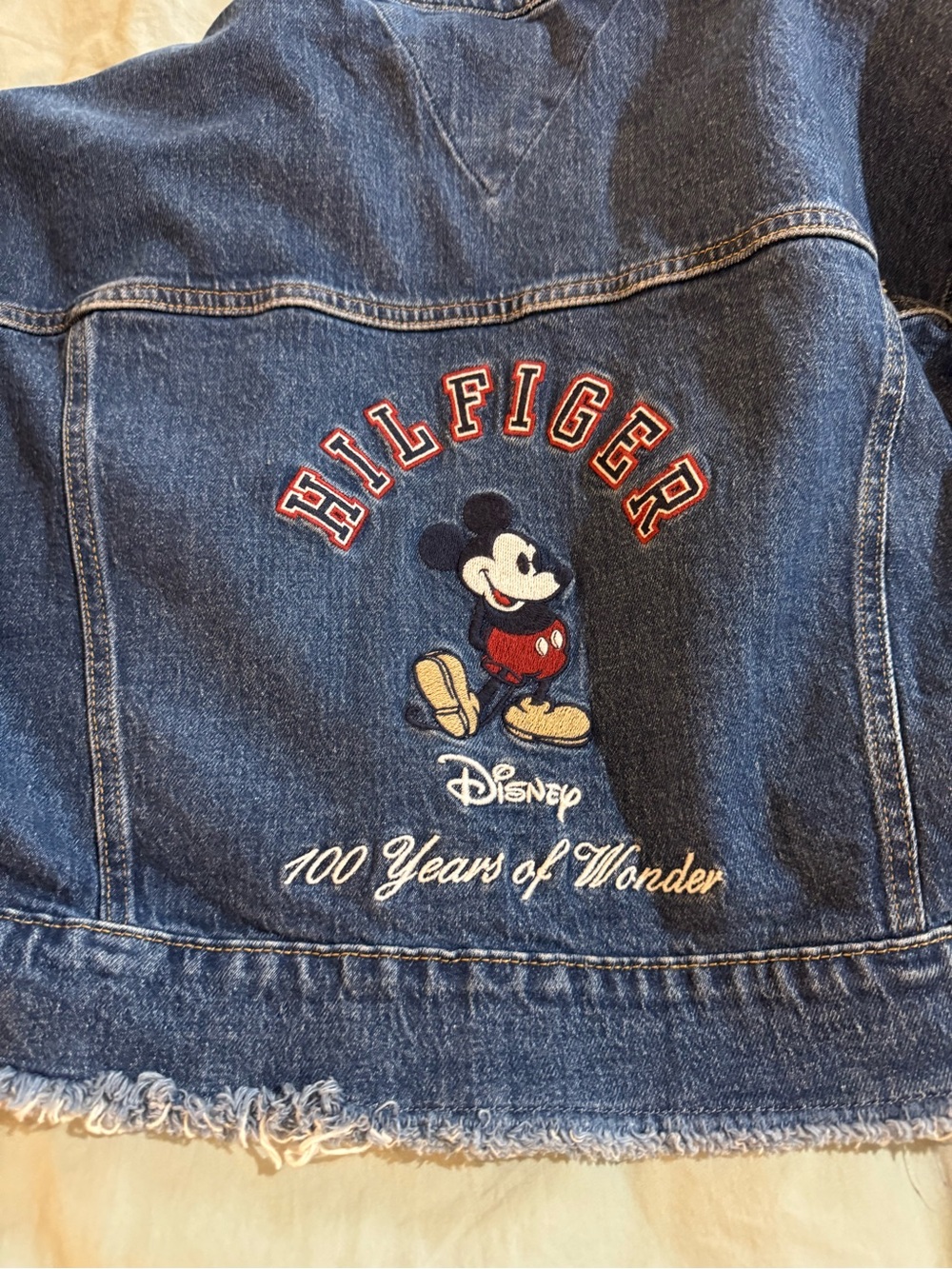 Tommy Hilfiger Denim Mickey Mouse Embroidered ladies Jean Jacket - Blue